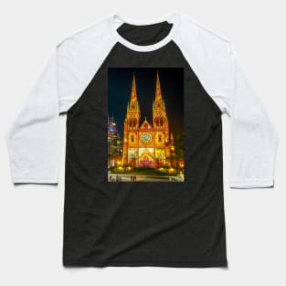 Christmas Time at St Mary's Cathedral, Sydney, NSW, Australia Baseball T-Shirt